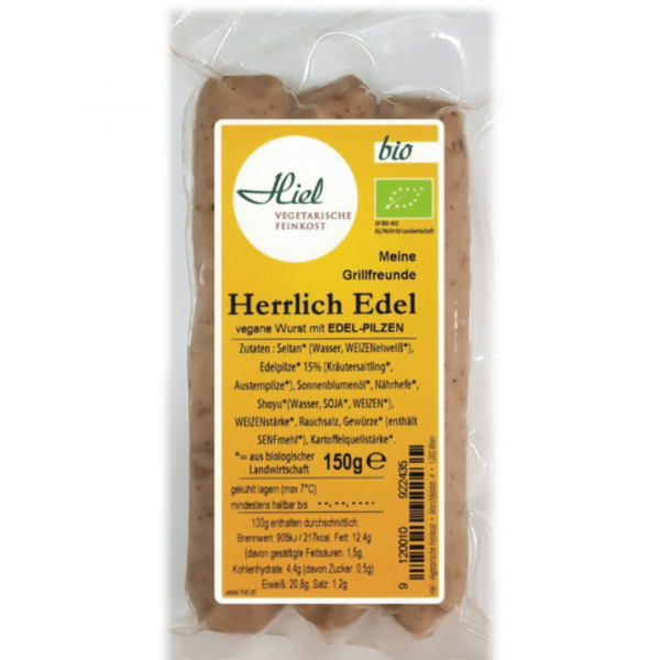 Herrlich Edel - vegane Wurst mit Edelpilzen