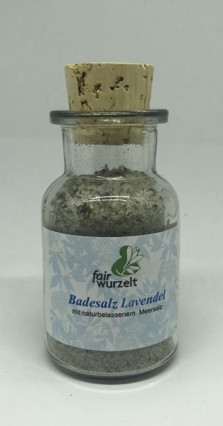 Badesalz mit Lavendelblüten 500g, im dekorativen Glas