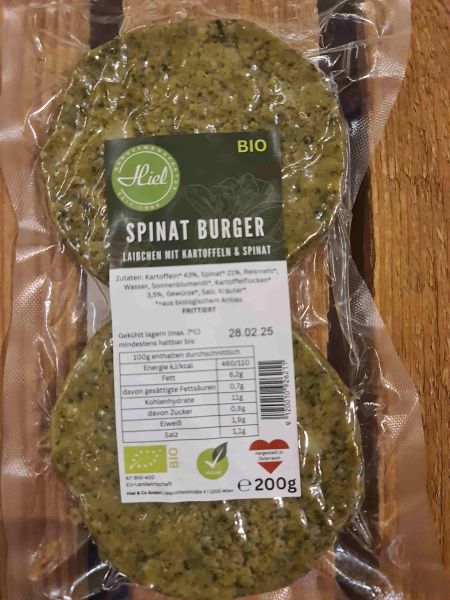 Bio Spinat Burger - Laibchen mit Erdäpfel und Spinat (2x100g)