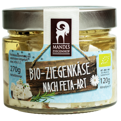 Ziegen-Käse nach Feta-Art in Öl Bio