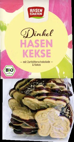 Dinkel Osterhasen-Kekse Zartbitter-Kokos Bio