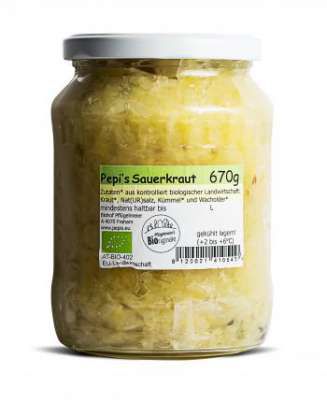 Sauerkraut roh, im Glas