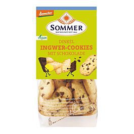 Ingwer-Cookies (Dinkel) mit Zartbitterschokolade