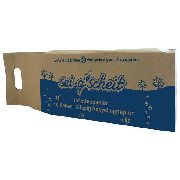 Toilettenpapier Recyling 3lg. 10 Rollen