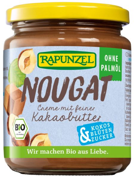 Nougat Creme mit Kokosblütenzucker (palmölfrei)