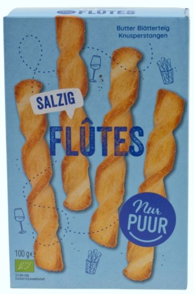 Flutes salzig (Blätterteigstangen)