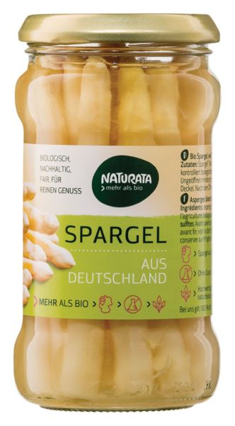 Spargel weiß im Glas