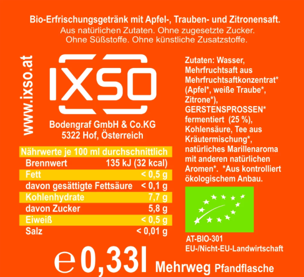 IXSO Mehrfrucht ohne Koffein - OHNE Süßstoffe