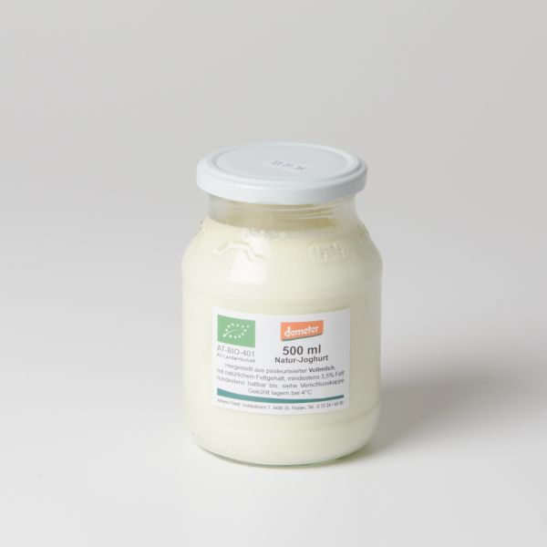 Naturjoghurt natur demeter Milch &amp; Joghurt Kuh Eier